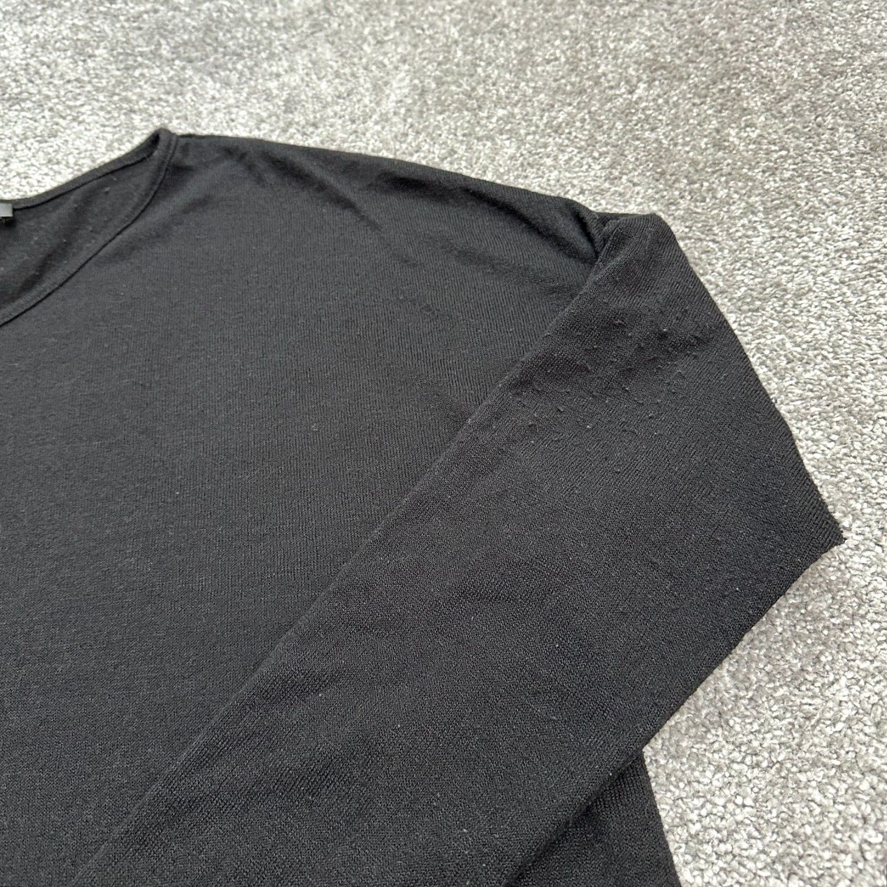Vintage Style Dome Shift Dress Womens XXL Black V-Neck Knit Sweater Dress Long Sleeve Casual Size XXL / US 16-18 / IT 52-54 - 5 Thumbnail