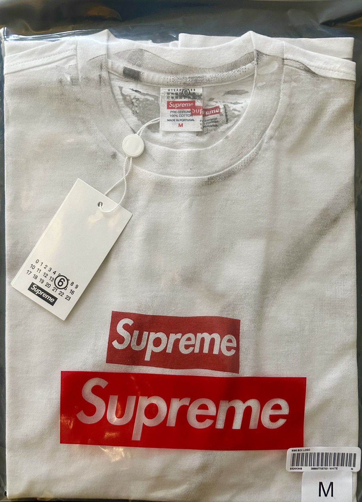 image of Supreme X Margiela Box Logo Tee Size M Ds in White, Men's