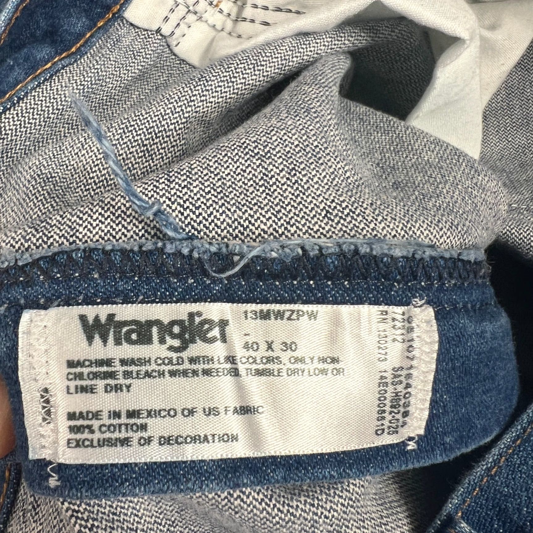 Wrangler VINTAGE Wrangler Cowboy Cut Jeans Men 40x30 Blue Western Denim 13MWZPW Size US 40 / EU 56 - 5 Thumbnail