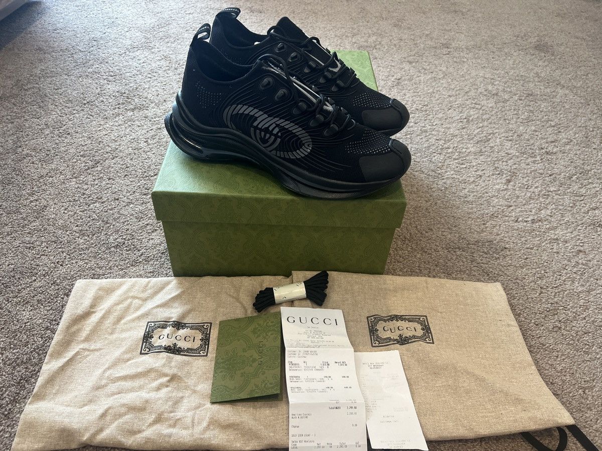 Gucci Brand new Gucci run sneaker black us10 Size US 10 / EU 43 - 1 Thumbnail