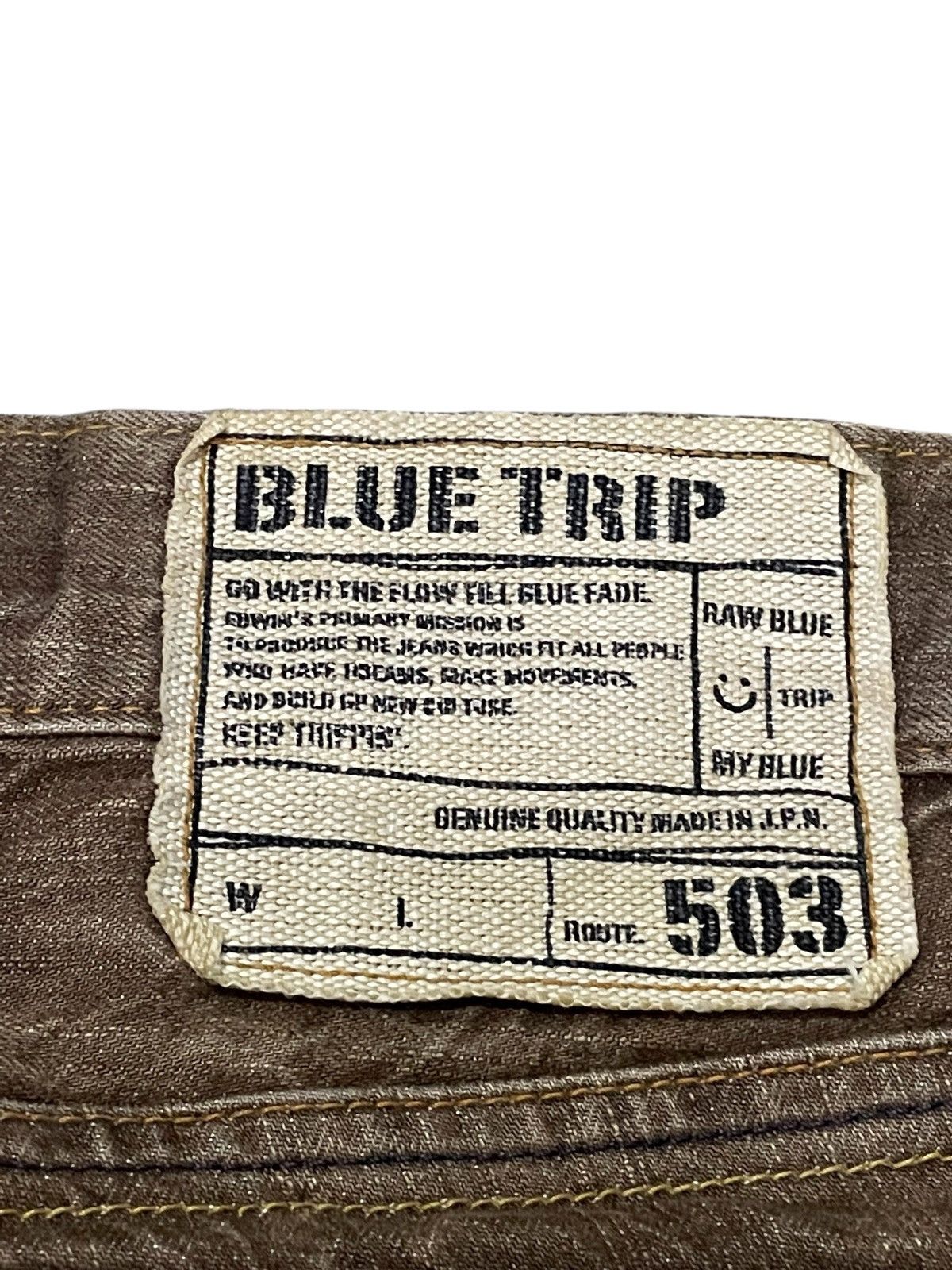 Edwin × Japanese Brand × Vintage Edwin 503 Flare Faded Brown Whiskers Jeans Size US 32 / EU 48 - 21 Thumbnail