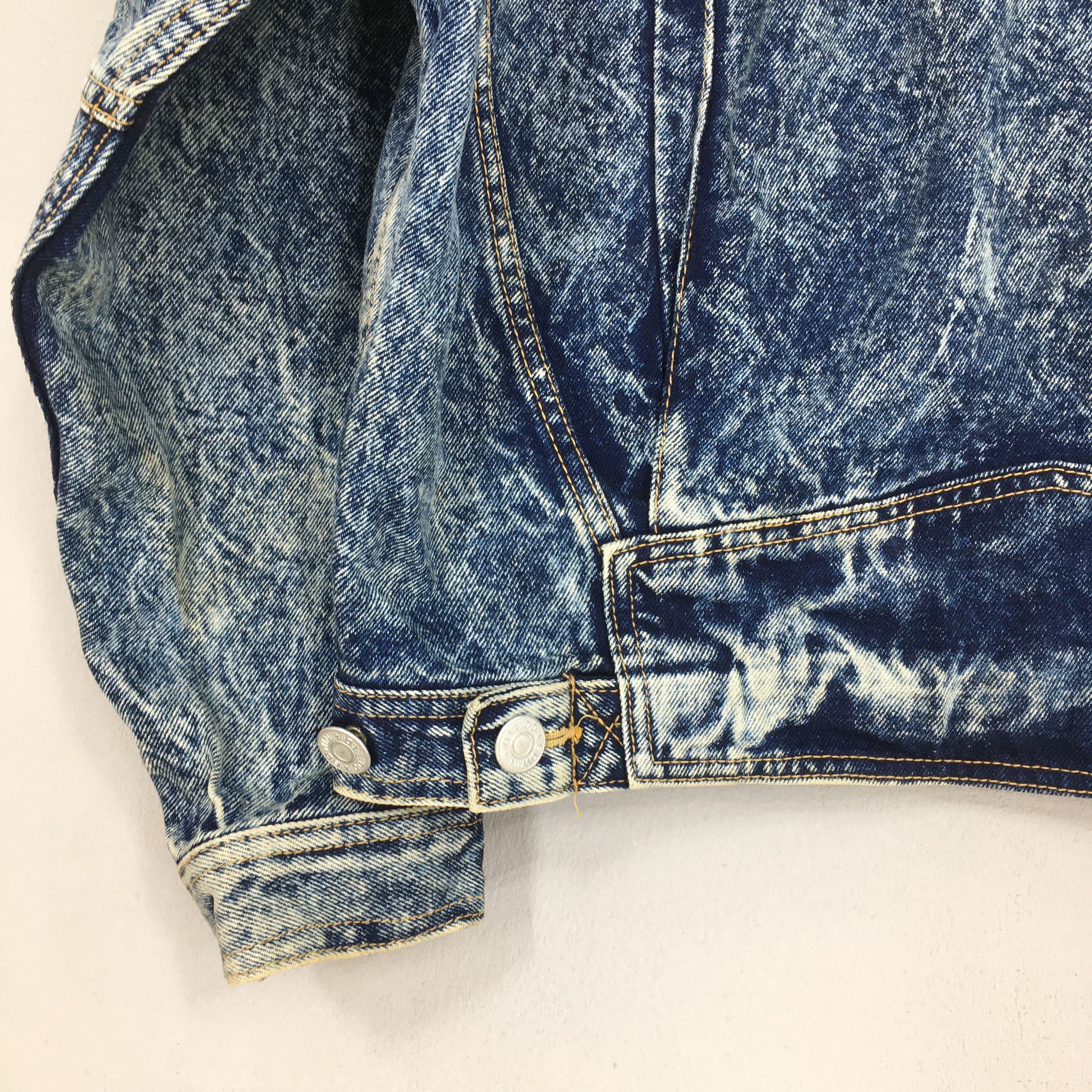 Edwin Vintage Edwin Trucker Denim Trucker Acid Wash Jacket Medium Size US M / EU 48-50 / 2 - 9 Thumbnail