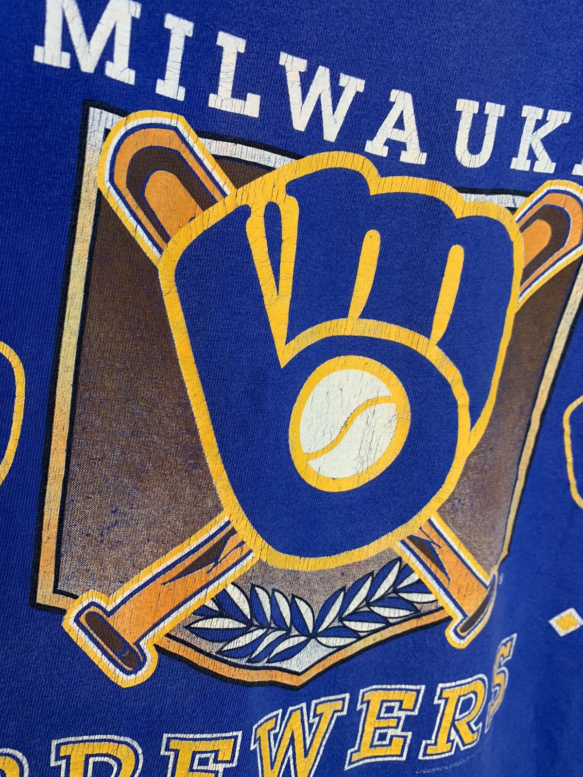 MLB *RARE* Vintage 1991 Milwaukee Brewers MLB Champion T-Shirt Size US XXL / EU 58 / 5 - 5 Thumbnail