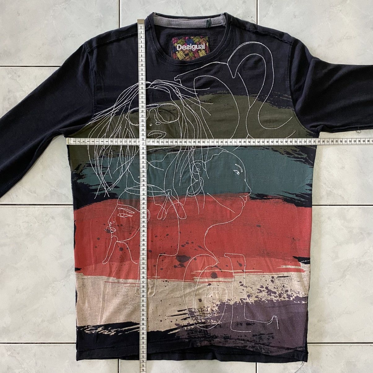 Desigual Desigual Avant-Garde Brushstroke Painted Face Graphic Shirt Size US M / EU 48-50 / 2 - 19 Thumbnail
