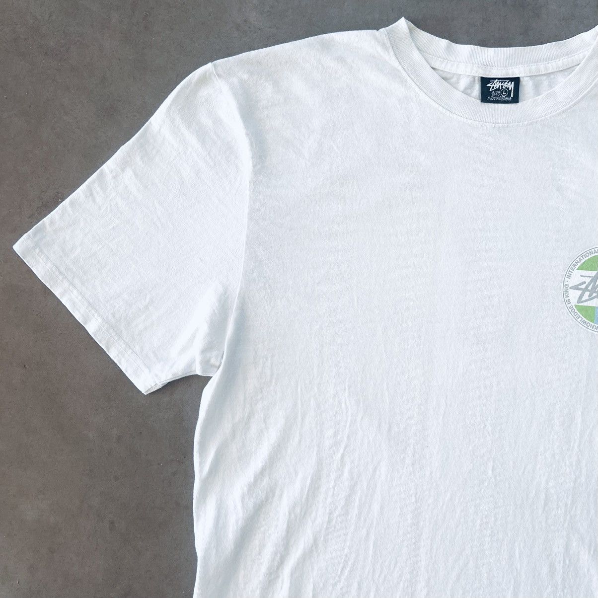 Stussy 🎱 CLASSIC DOT PIGMENT DYED T-SHIRT - Y2K GRAPHIC + STICKER Size US L / EU 52-54 / 3 - 5 Thumbnail