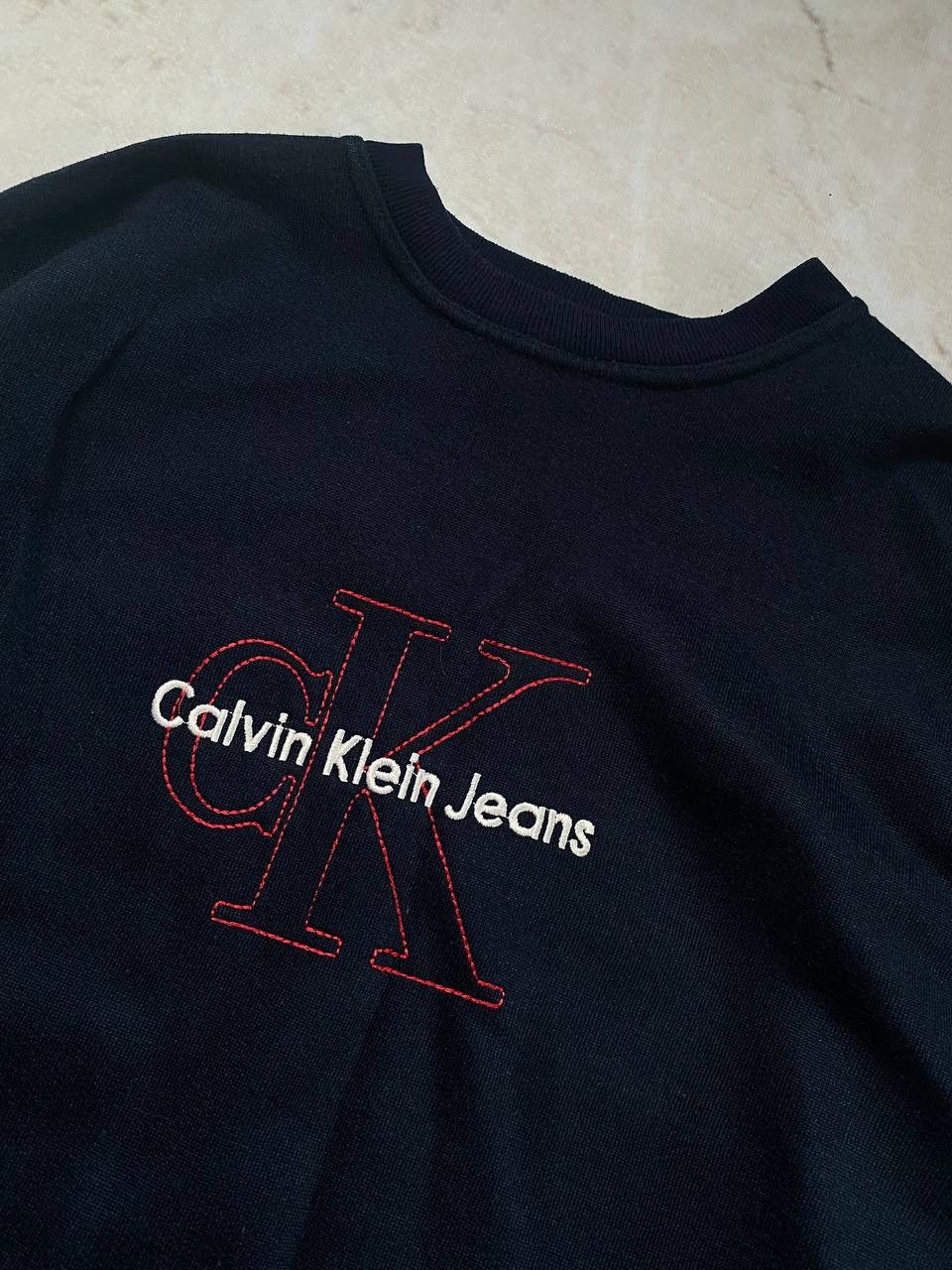 Calvin Klein 205W39NYC × Vintage Vintage 90s Calvin Klein Big Logo Oversized Sweatshirt Y2K Size US M / EU 48-50 / 2 - 4 Thumbnail
