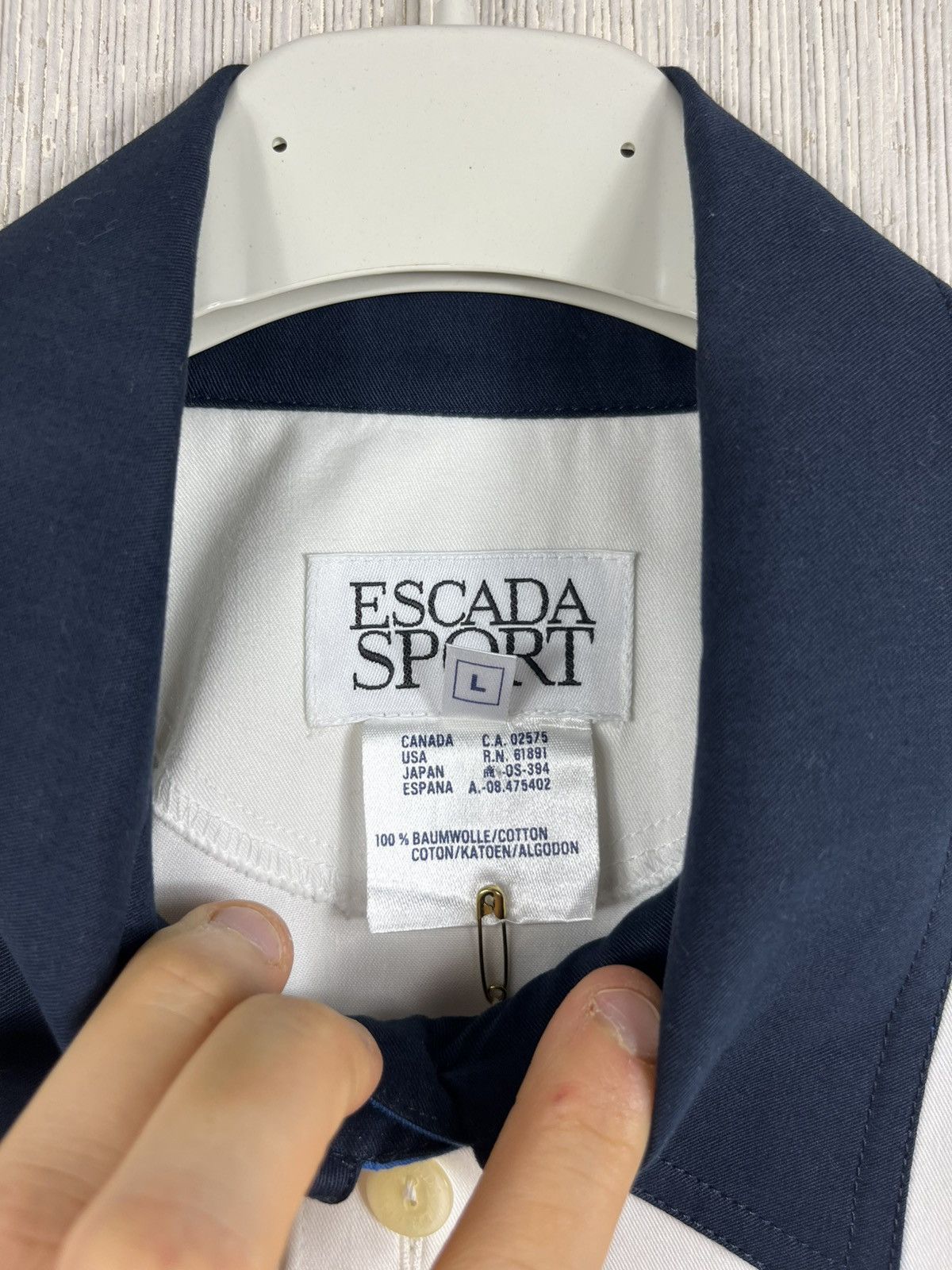 Escada Sport Vintage Brand New Escada Sport old money pocket hemd shirt Size L / US 10 / IT 46 - 13 Thumbnail