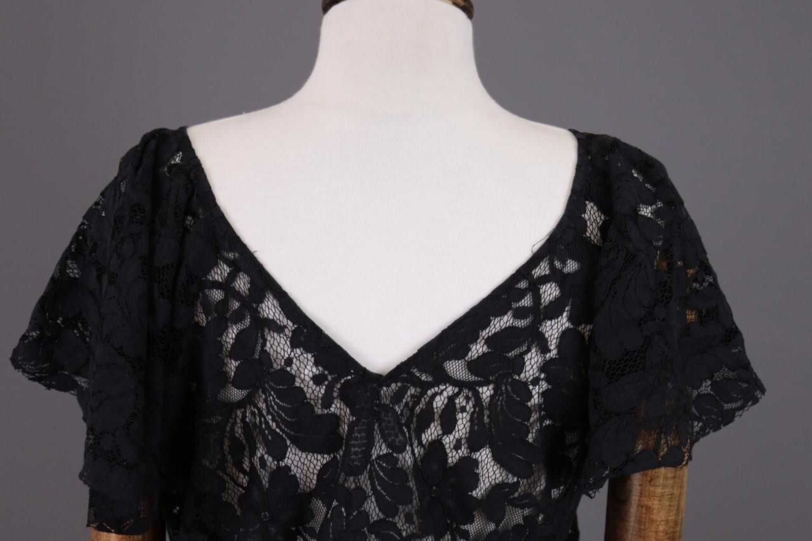 Designer Claudie Pierlot Black Shirt Sleeve Floral Knit Shirt Size 2 Size XS / US 0-2 / IT 36-38 - 10 Thumbnail