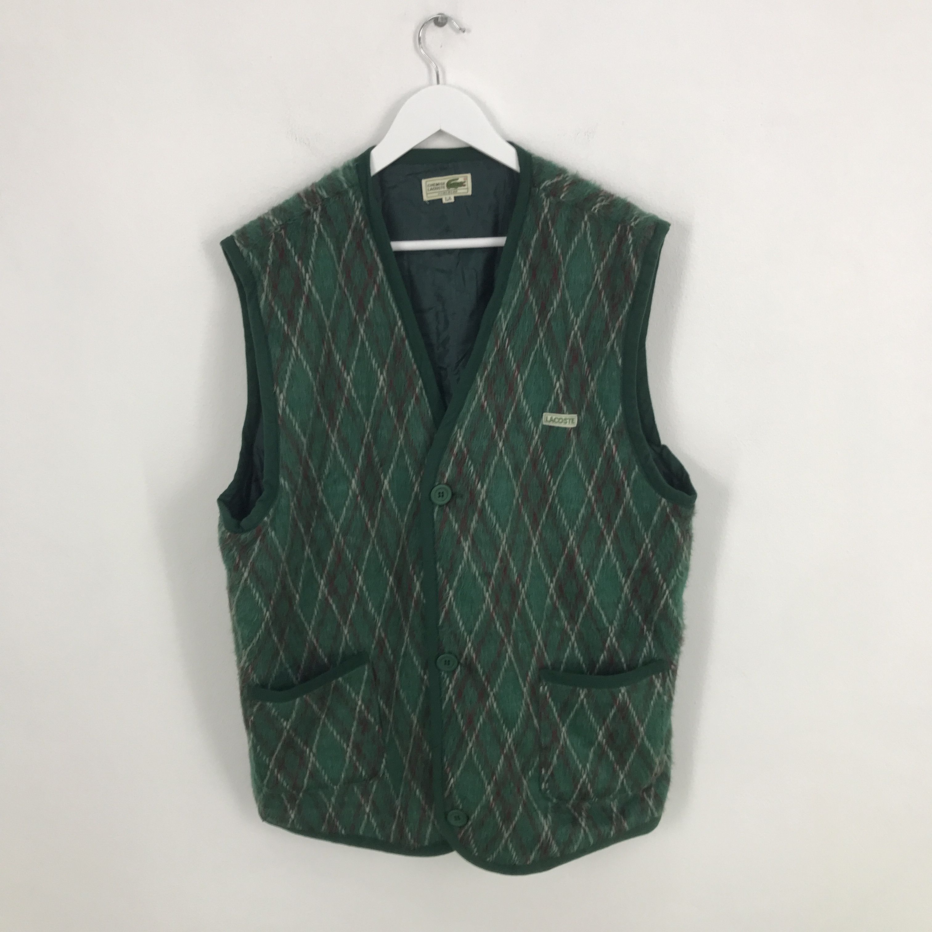Lacoste Rare Lacoste Wool Vest Shirt Size US L / EU 52-54 / 3 - 1 Thumbnail
