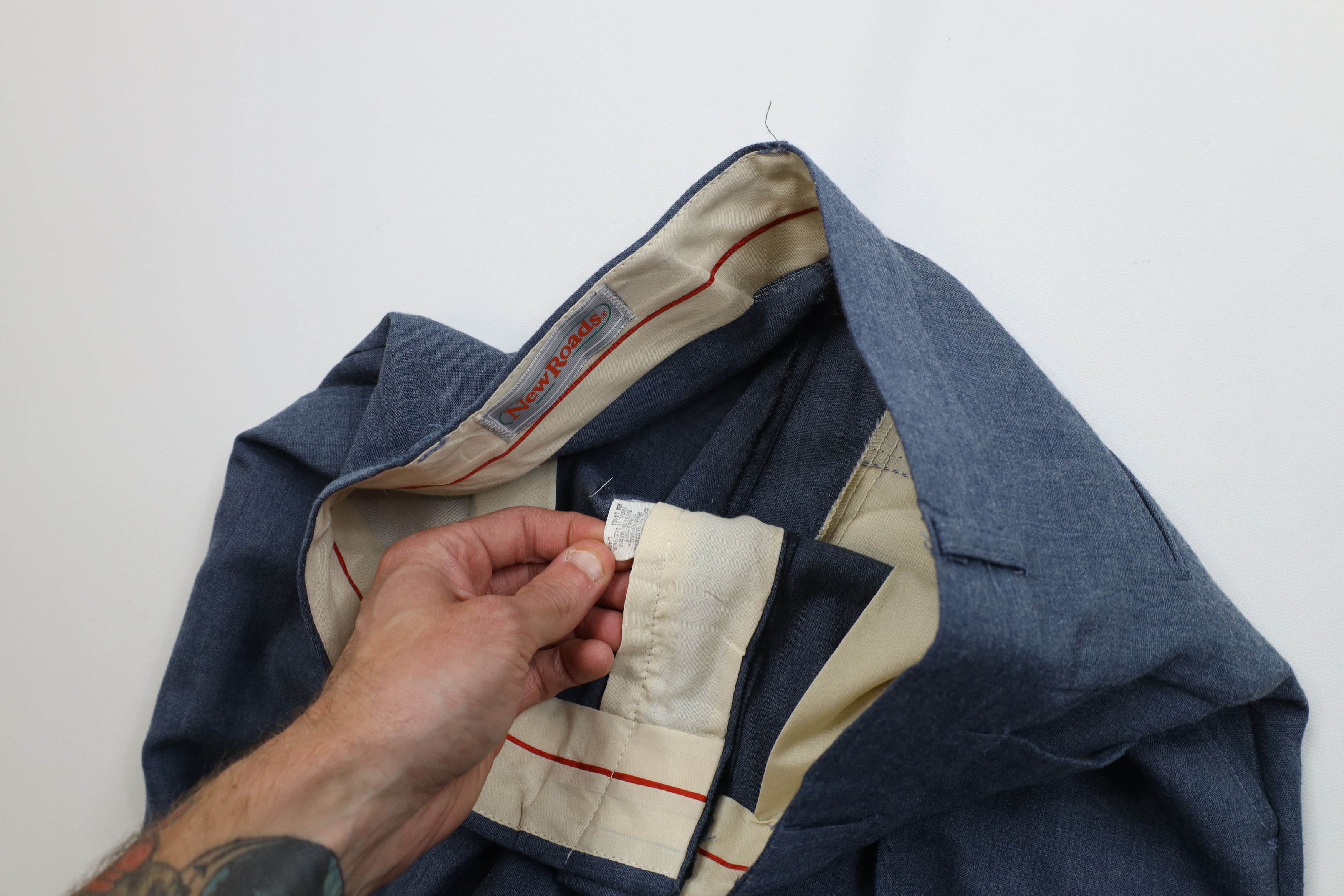 Vintage Vintage 70s Streetwear Lightweight Wool Chambray Pants USA Size US 30 / EU 46 - 7 Thumbnail