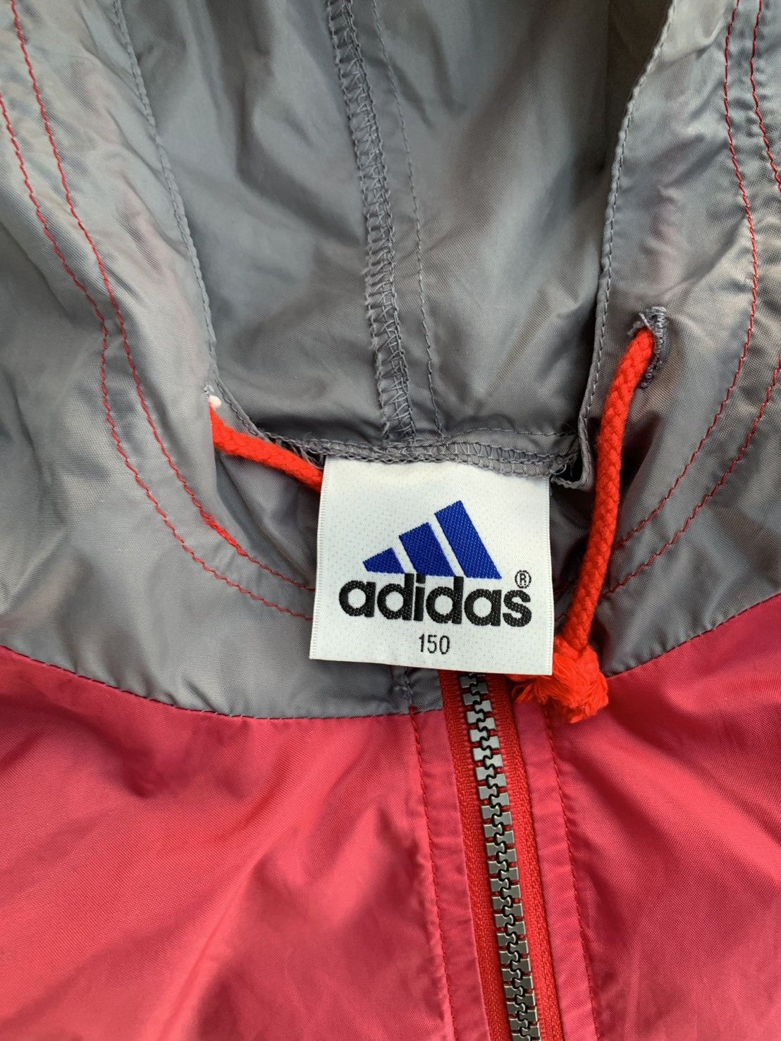 Adidas Jacket Adidas Two-Tone Peach Grey Vintage 90's Size US M / EU 48-50 / 2 - 5 Thumbnail