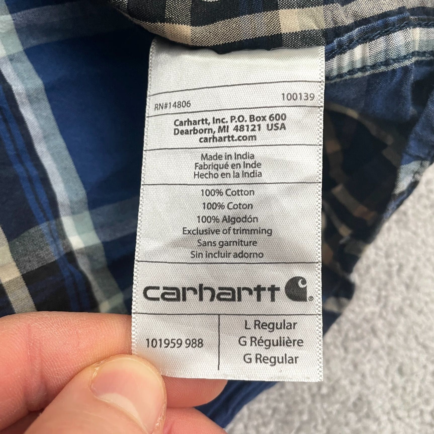 Carhartt Carhartt Relaxed Shirt Mens Large Multi Plaid Short Sleeve Casual Cotton Outdoor Size US L / EU 52-54 / 3 - 5 Thumbnail