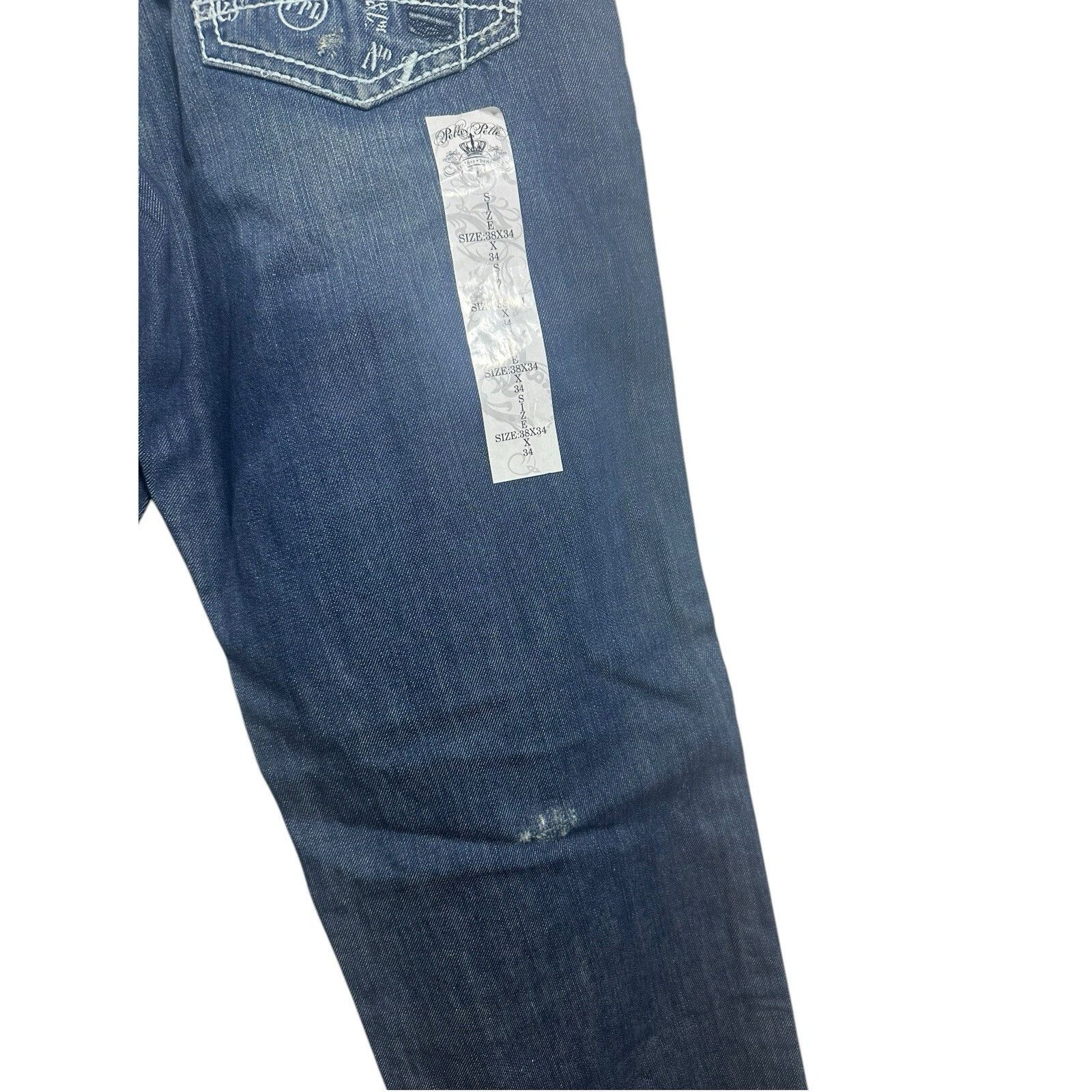 Pelle Pelle VTG Pelle Pelle Baggy Jeans Men's 38-34 Blue Hip Hop Whisker Size US 38 / EU 54 - 7 Thumbnail
