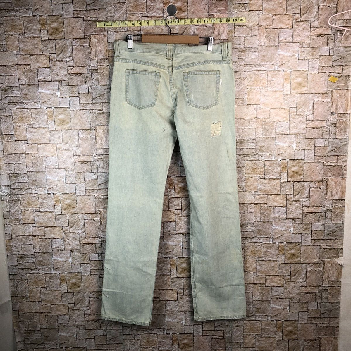Japanese Brand Heather Bleu Distressed ripped Denim Pants #A976 Size US 31 - 12 Thumbnail