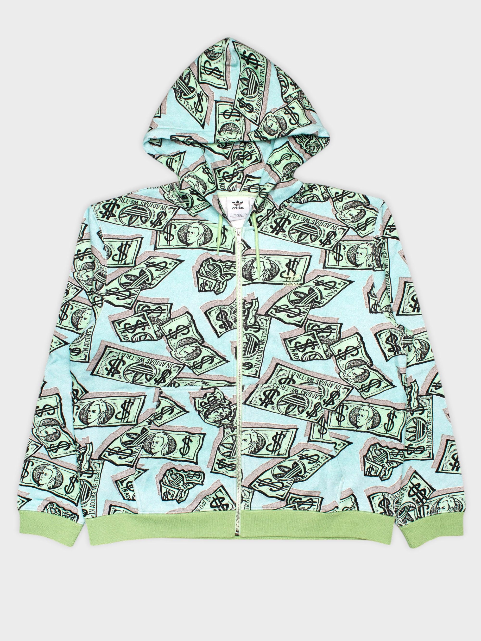 Adidas × Jeremy Scott unreleased sample 2023 Money Print zip hoodie Size US M / EU 48-50 / 2 - 4 Thumbnail