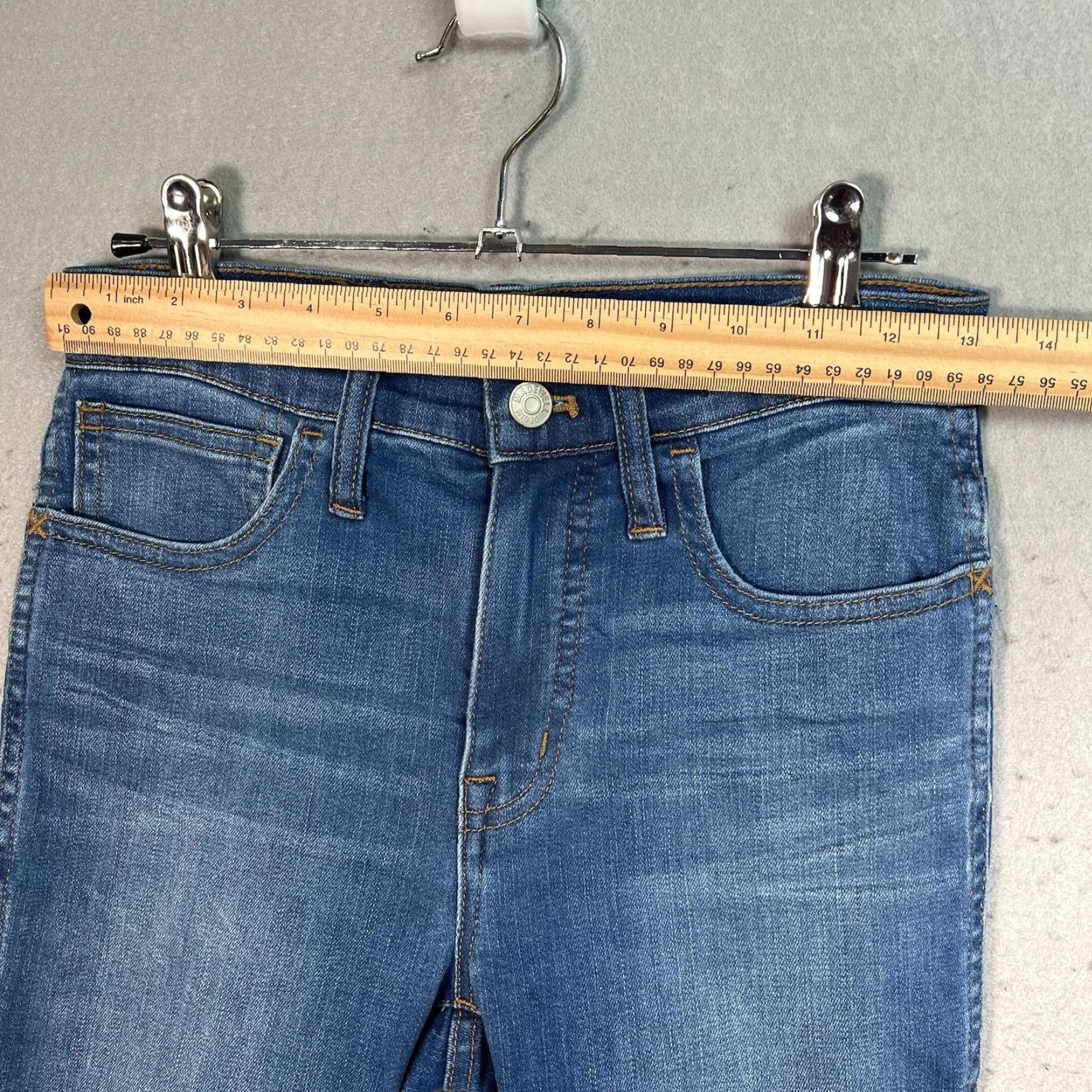 Madewell VINTAGE Madewell Jeans Skinny Adults 25 Blue High Rise 10” Roadtripper Medium Wash Stretch Comfort Womens Size 26" / US 2 / IT 38 - 3 Thumbnail