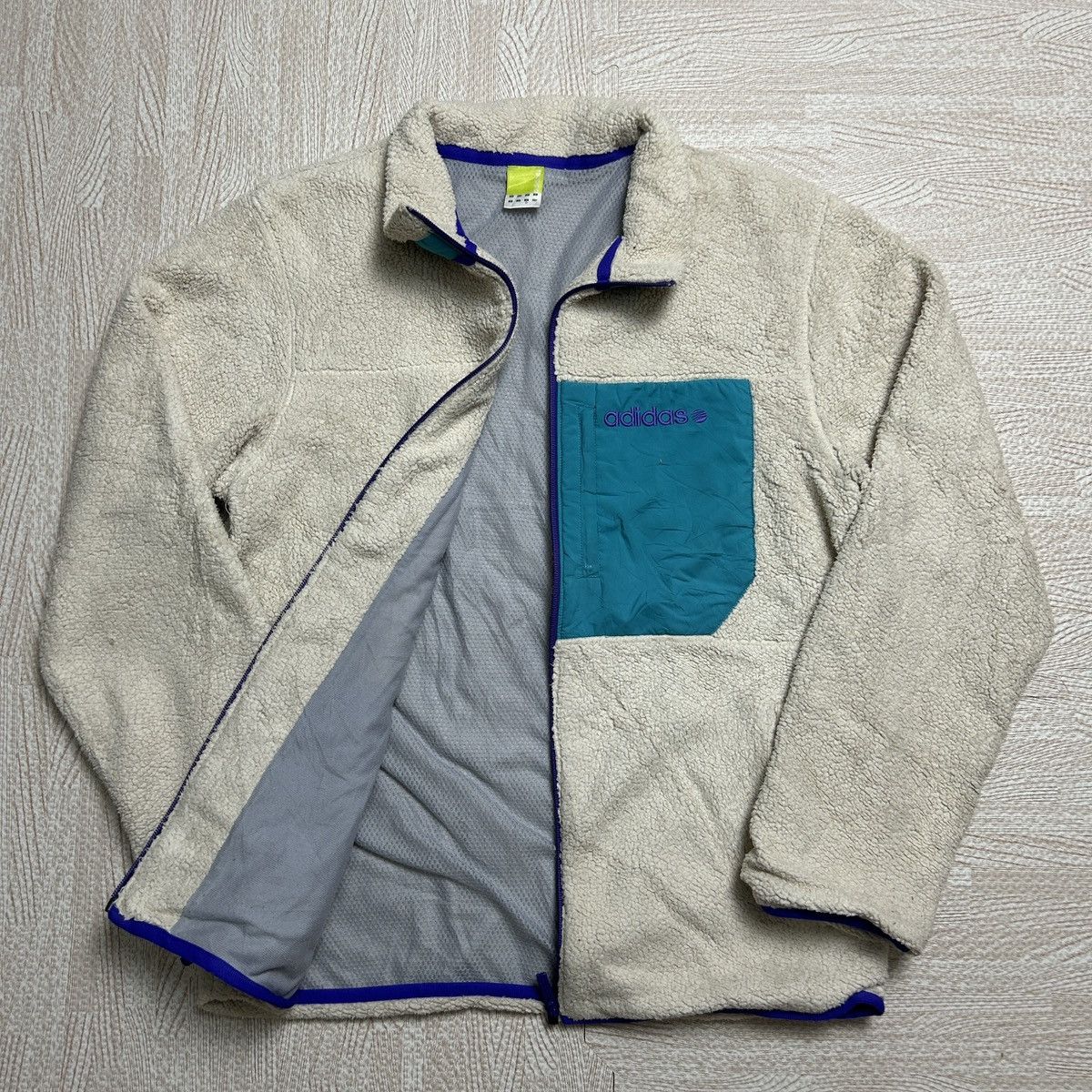 Adidas Adidas Neo Retro Deep Pile Style Fleece Jacket Size US S / EU 44-46 / 1 - 2 Thumbnail