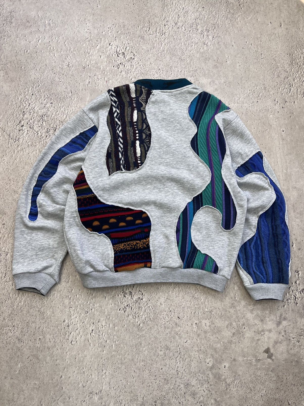 Coogi × Nike Vintage Sashiko Coogi Custom Nike BIG Swoosh Hoodie Size US S / EU 44-46 / 1 - 8 Thumbnail