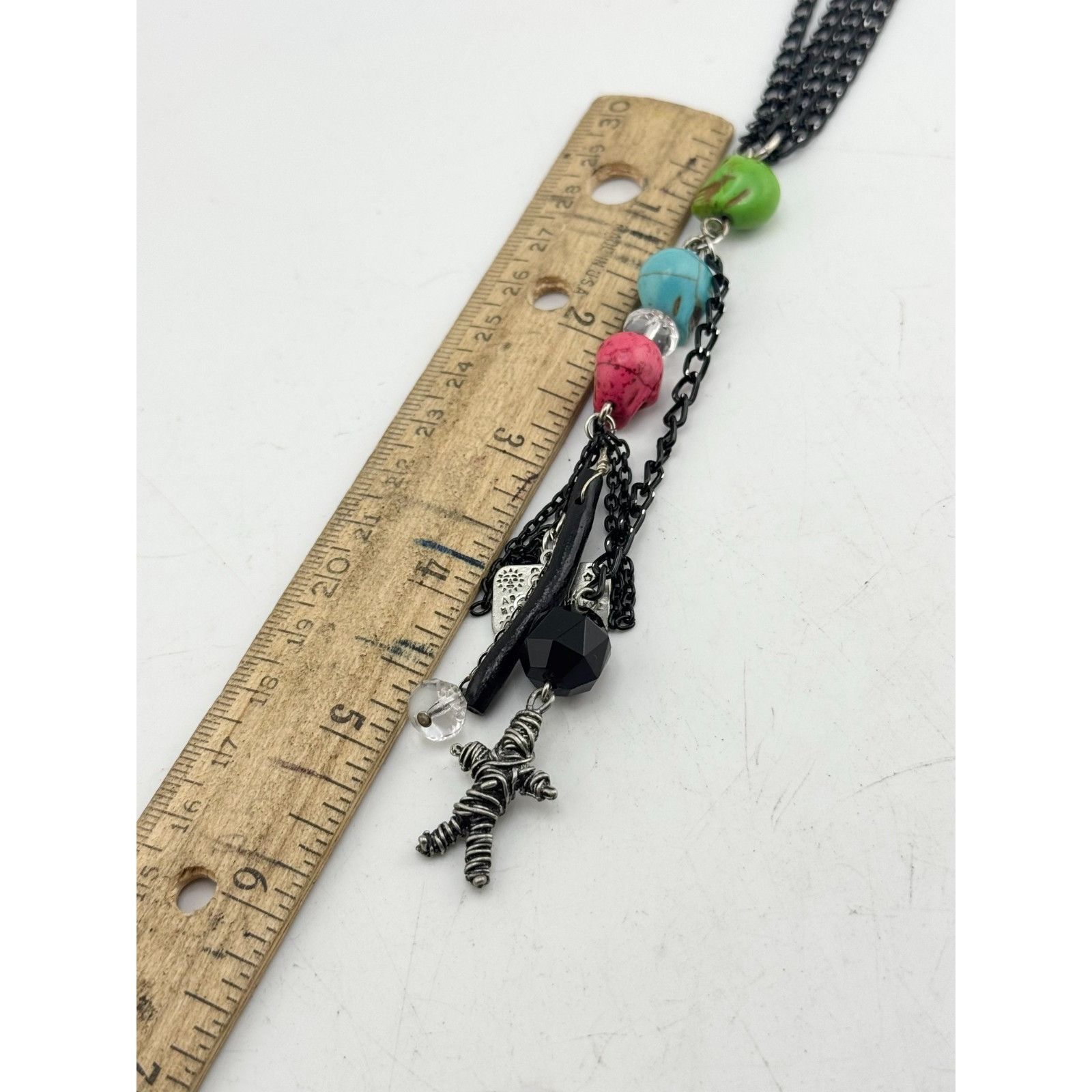 Vintage Vintage Halloween Ouija board voodoo doll skull chain beaded Size ONE SIZE - 4 Thumbnail