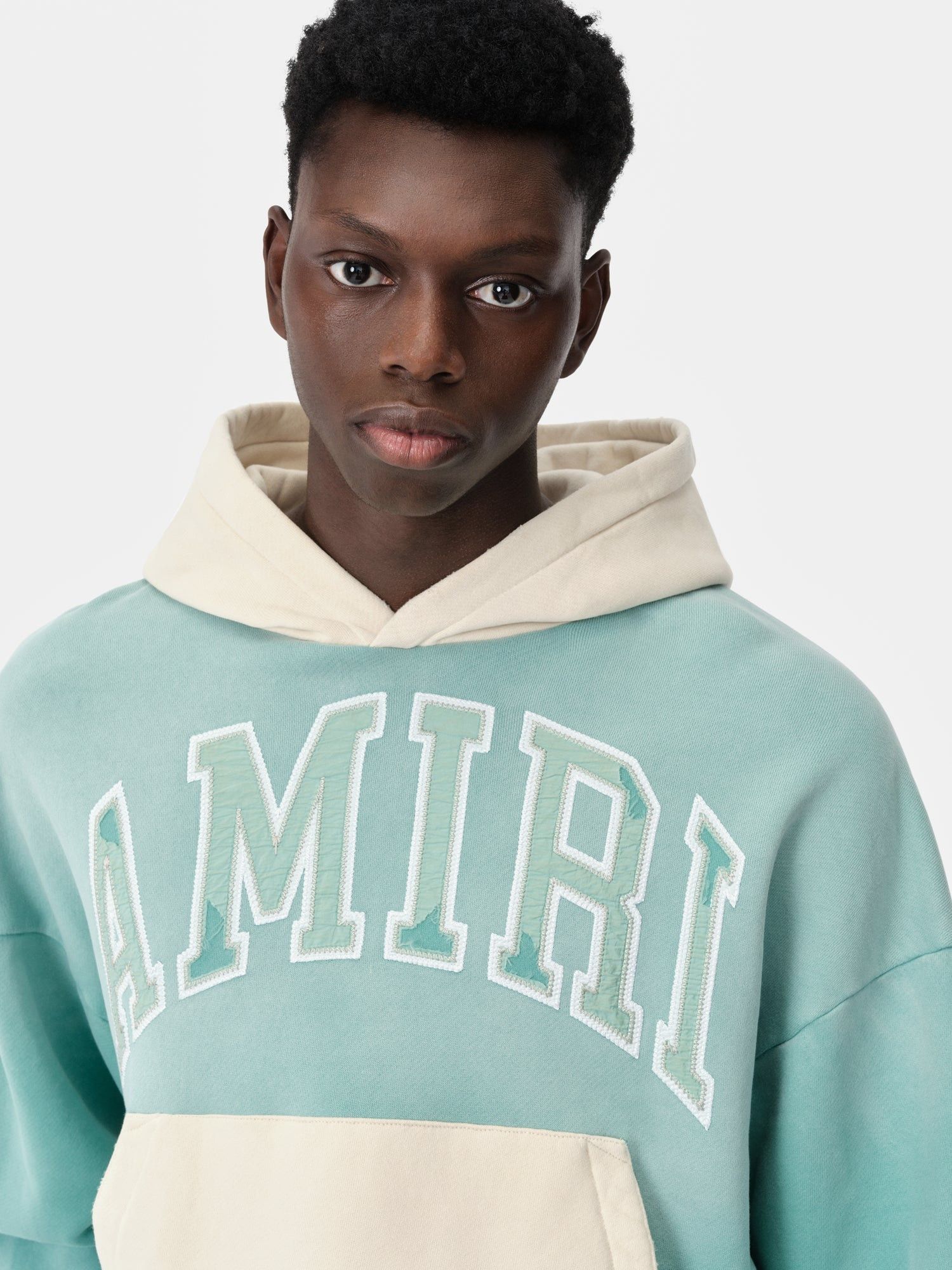 Amiri o1orln1025 Vintage Oversized Hoodie in Blue/White Size US L / EU 52-54 / 3 - 4 Thumbnail