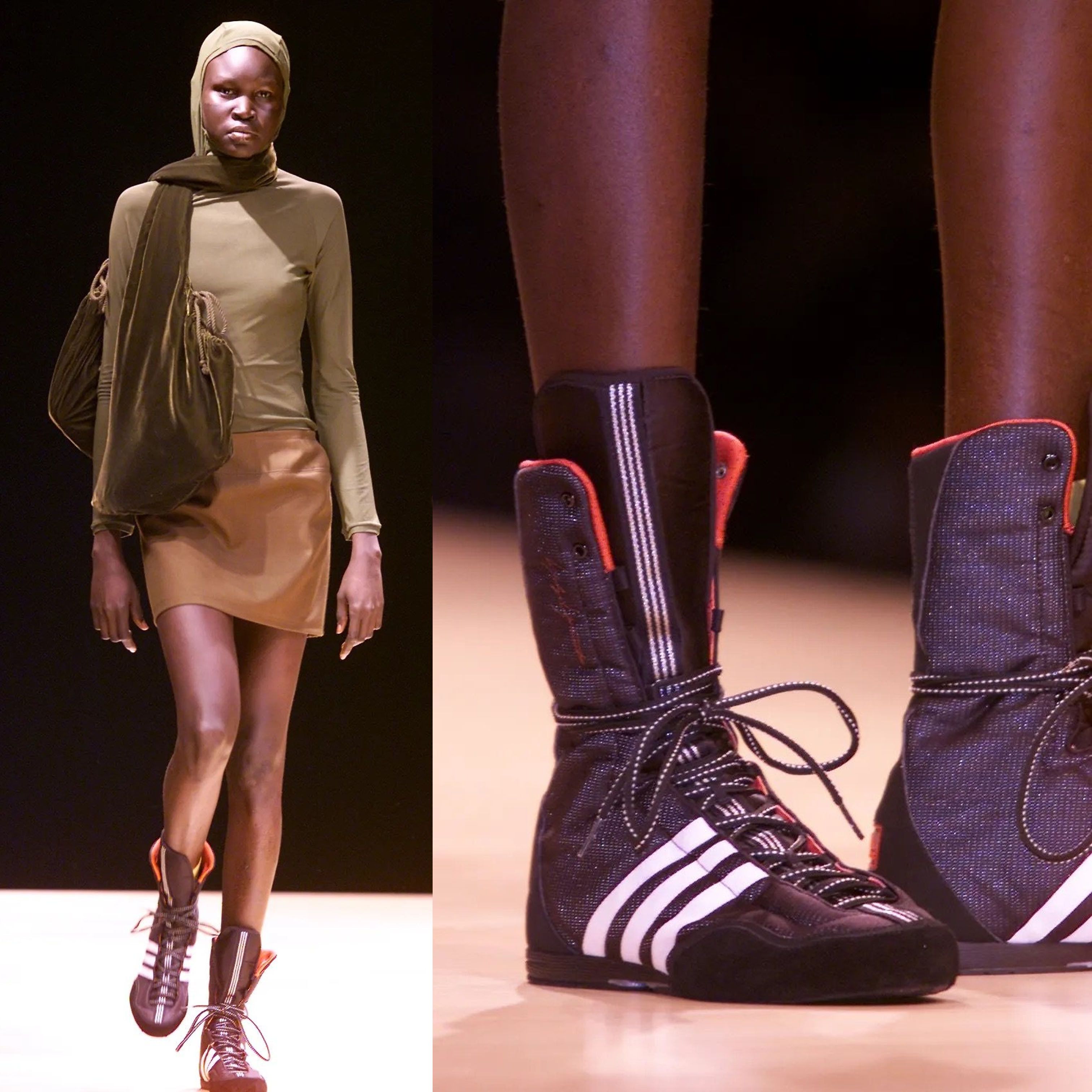 Adidas × Y-3 × Yohji Yamamoto adidas for Yohji Yamamoto AW01 Boxing Shoes Size US 10.5 / EU 43-44 - 7 Thumbnail