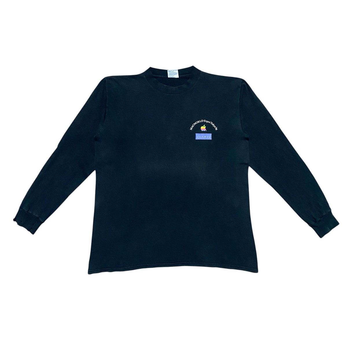 Apple Rare‼️🔥Vintage Distress Apple PC Backhit Long Sleeve T-Shirt Size US M / EU 48-50 / 2 - 2 Thumbnail
