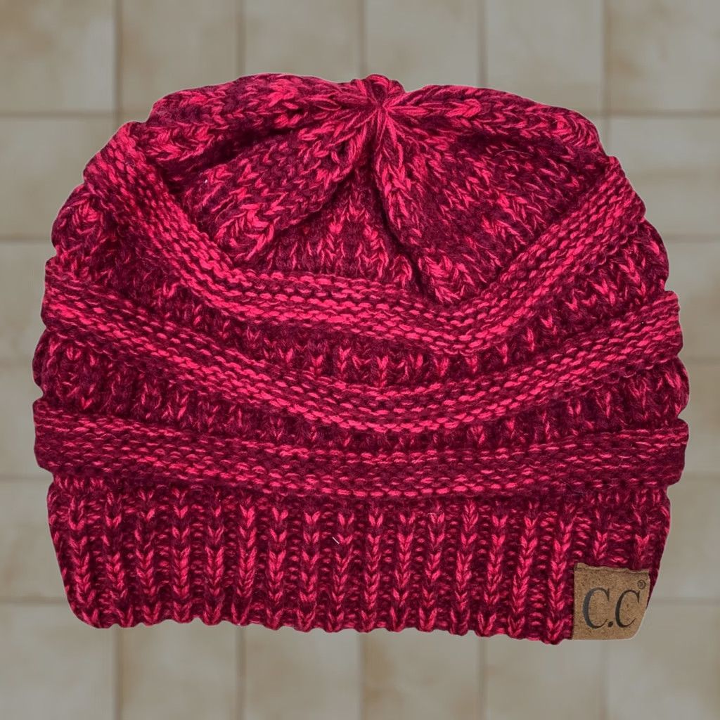 Vintage C.C. Beanie Hat Women One Size Red Cap Shirt/Hat Size ONE SIZE - 1 Thumbnail