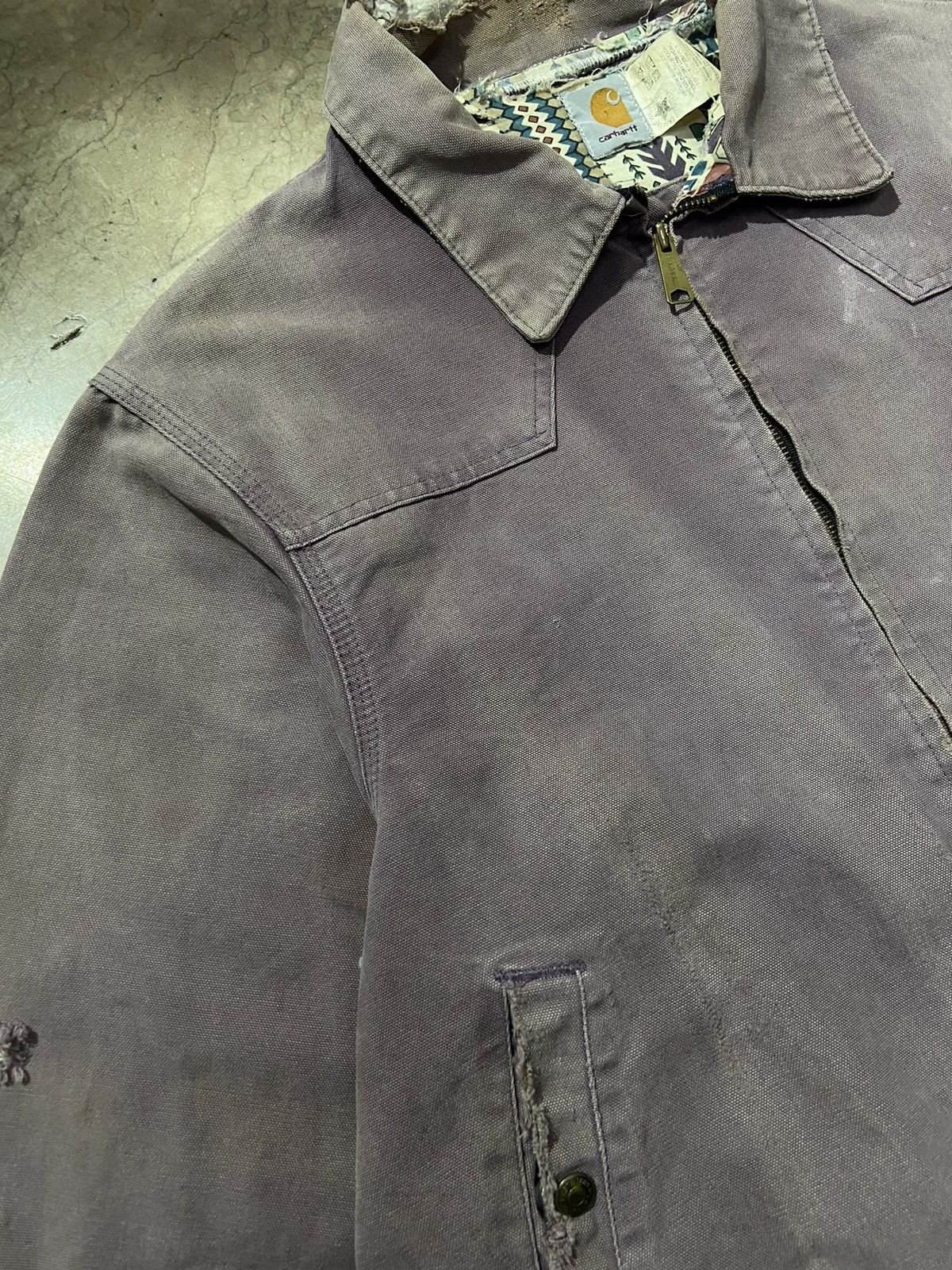 Carhartt [Rare] 1990s Carhartt Damson Western Aztec Santa Fe Jacket Size US M / EU 48-50 / 2 - 7 Thumbnail