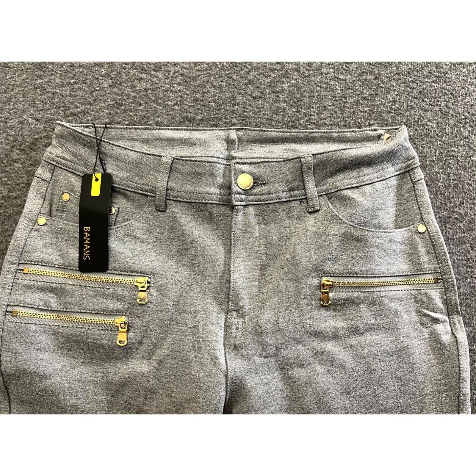 Vintage Bamans Women's Ultra Stretch Comfy Skinny Dress Pant M Office Ponte Pant Gray Dress Pant Skinny Slim Wear Women M Bamans Size 32" / US 10 / IT 46 - 4 Thumbnail