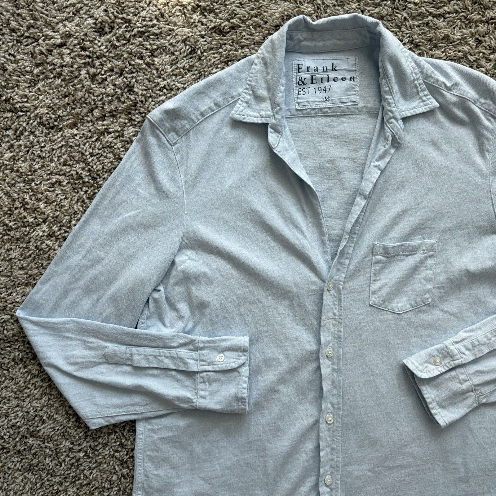Frank & Eileen Frank & Eileen Button Up Shirt Light Blue Cotton LabeileenHJ Size M / US 6-8 / IT 42-44 - 6 Thumbnail