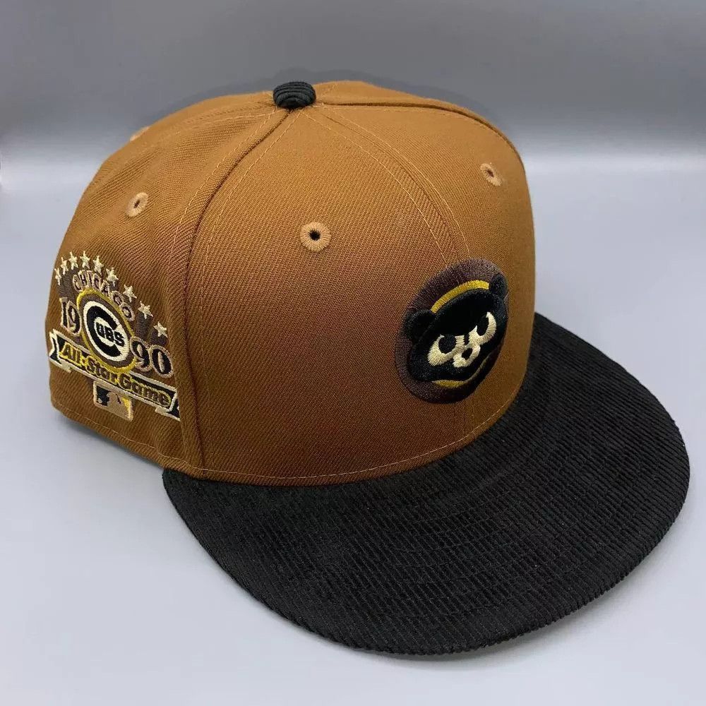 Chicago Cubs Hat Men 7 5/8 Brown All Star Game Fitted Cap