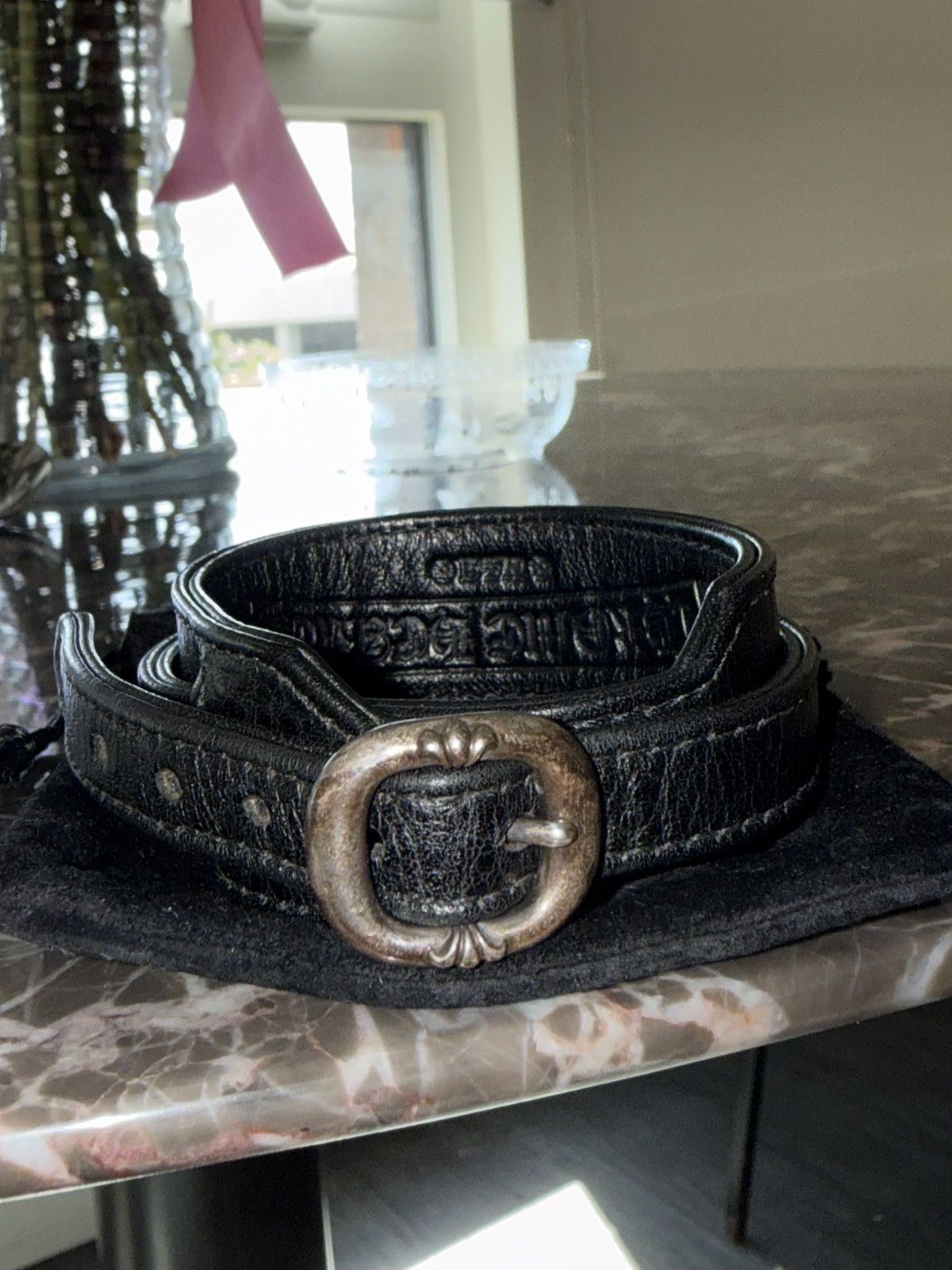 Chrome Hearts Chrome Hearts Tiny Buckle Leather Bracelet | Grailed