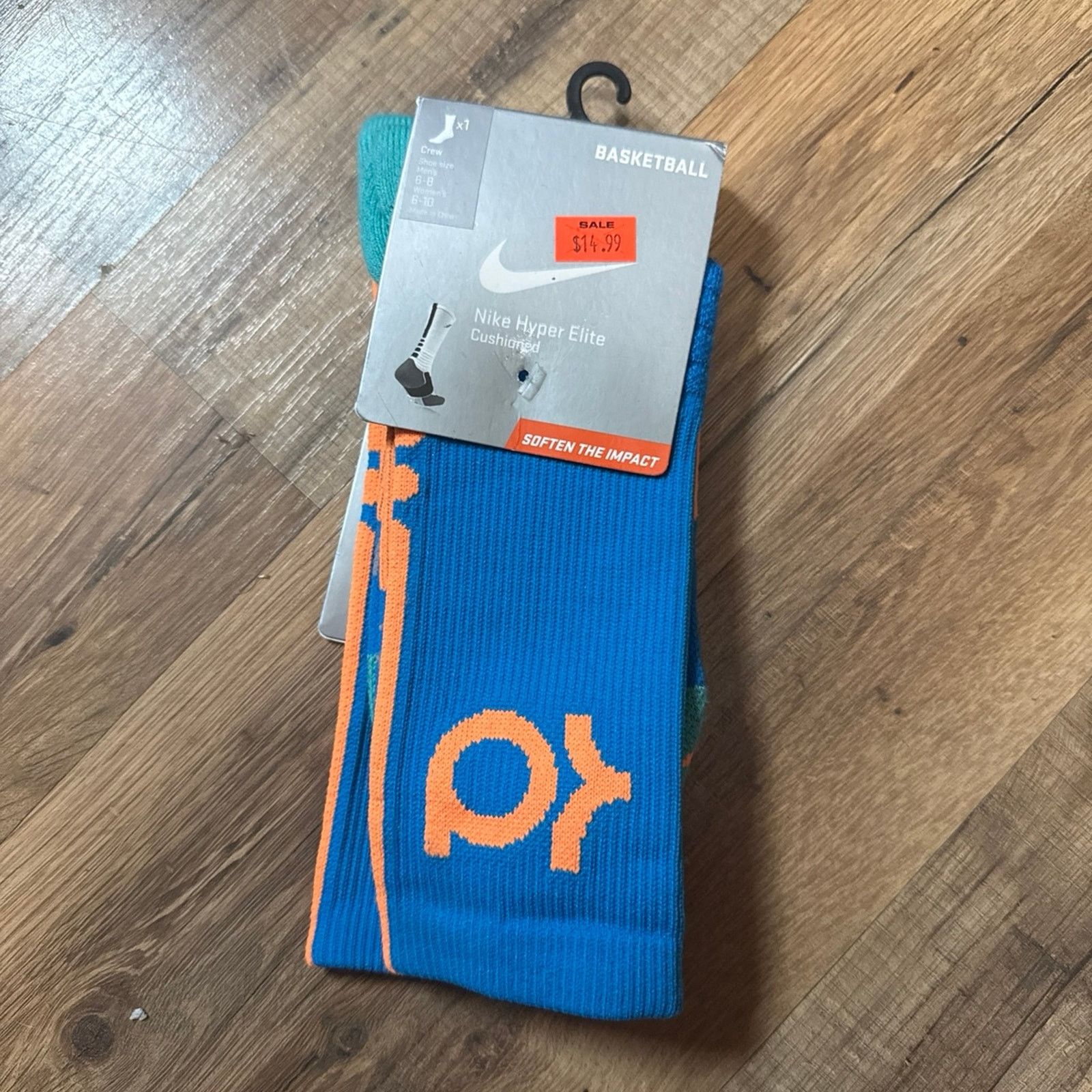 Nike 2013 Nike KD Hyper Elite Cushioned Basketball Crew Socks Size ONE SIZE - 2 Thumbnail