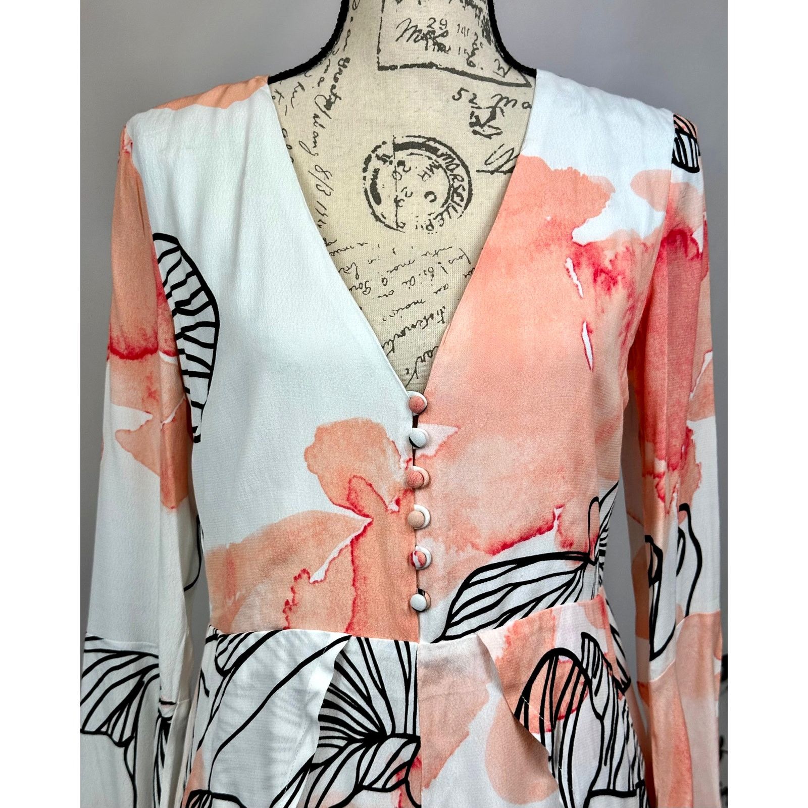 ELLIATT Elliatt Floral Pink and White Romper S Size 26" / US 2 / IT 38 - 4 Thumbnail