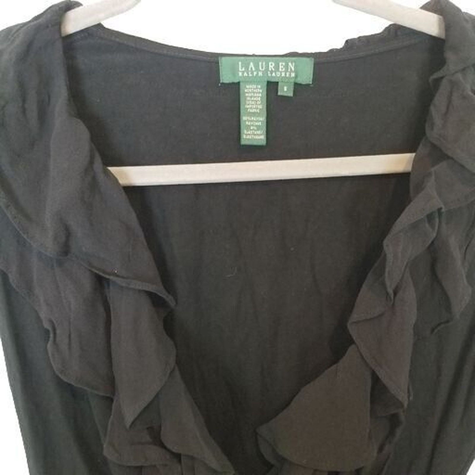 Lauren Ralph Lauren Lauren Ralph Lauren Womens Ruffle Surplice Top Sz S Classic Size S / US 4 / IT 40 - 2 Thumbnail