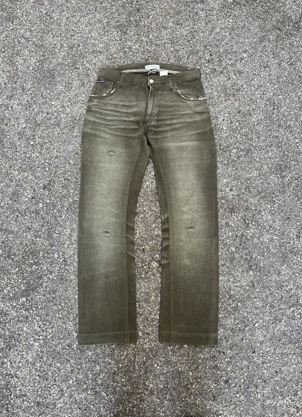 Dolce & Gabbana Vintage Dolce & Gabbana Made In Italy Green Jeans Size US 29 - 1 Thumbnail