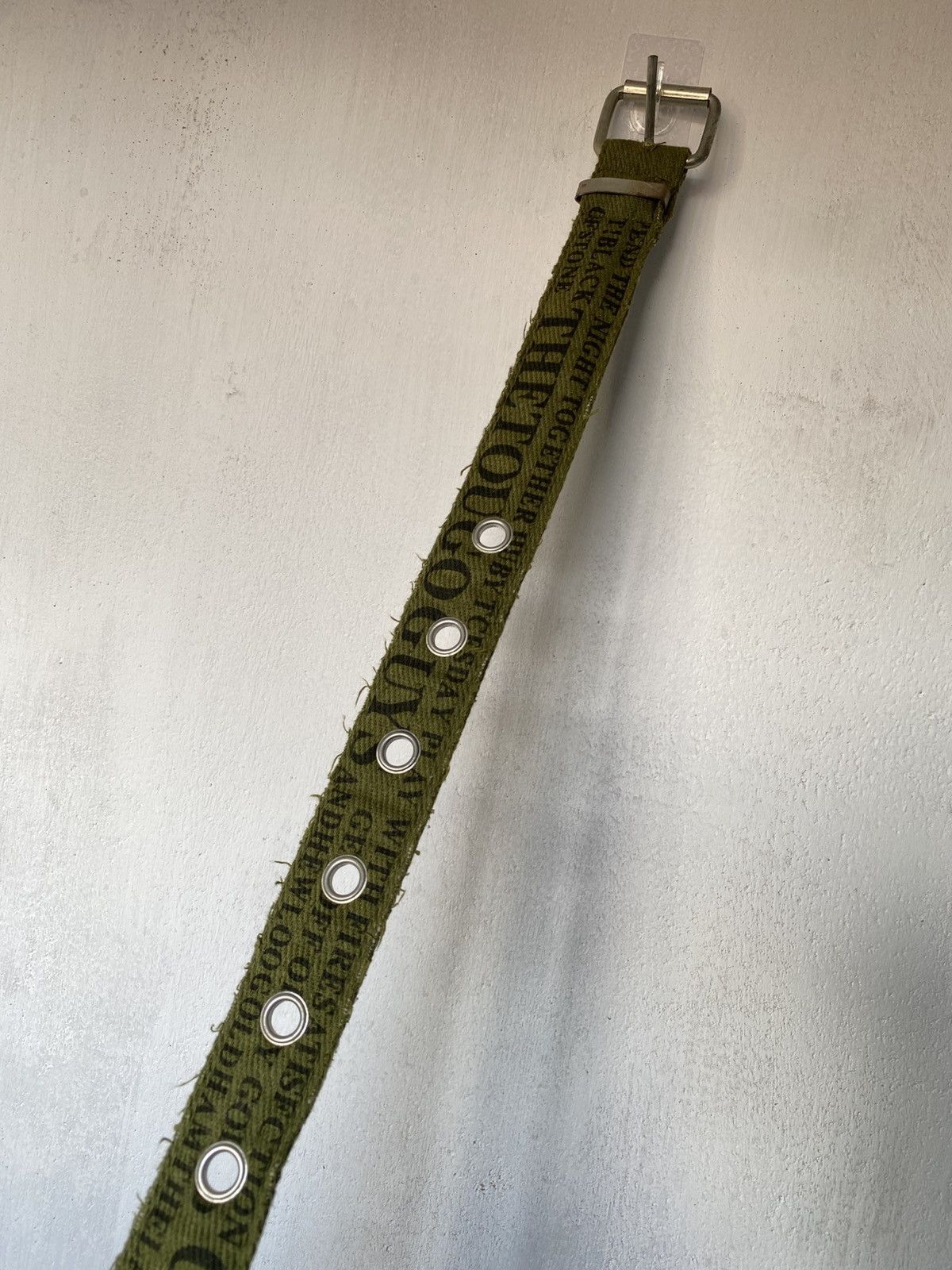 If Six Was Nine Vintage Y2K Style Poem Opium Distressed Canvas Belt Size ONE SIZE - 4 Thumbnail
