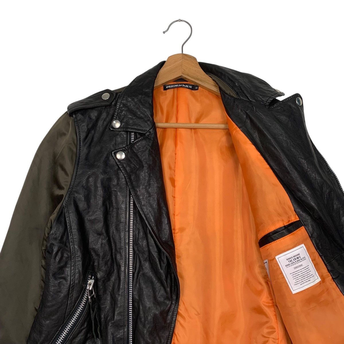 Japanese Brand Realized Works Double Colar Motorcycle Leather Jacket Size US S / EU 44-46 / 1 - 10 Thumbnail