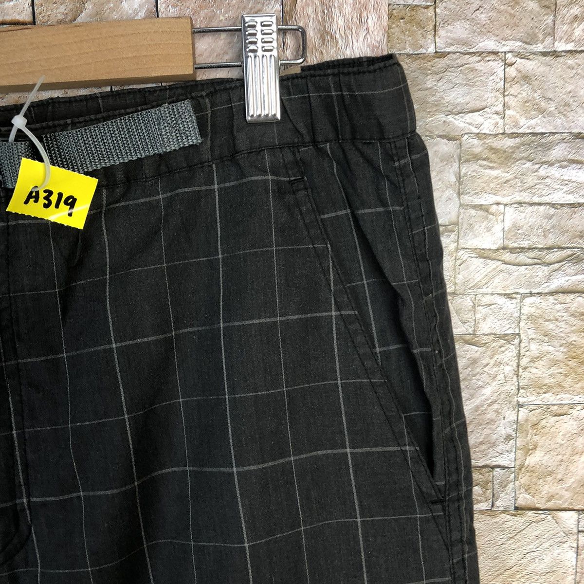 Japanese Brand Cinema Black Checkred Cargo Multipocket Pants #A319 Size US 31 - 9 Thumbnail