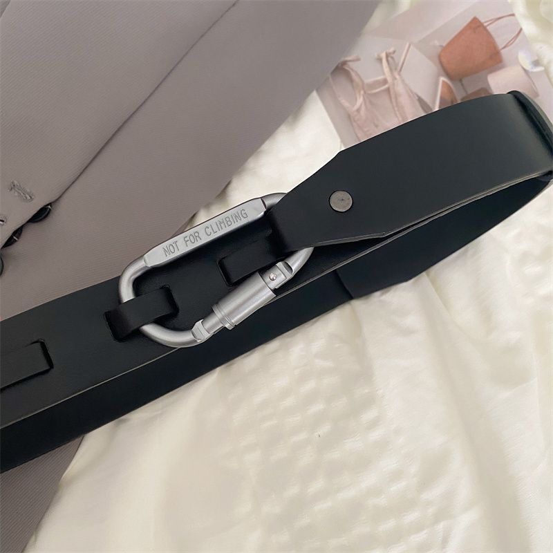 Designer × Vintage PU Leather Carabiner Belt Size ONE SIZE - 5 Thumbnail