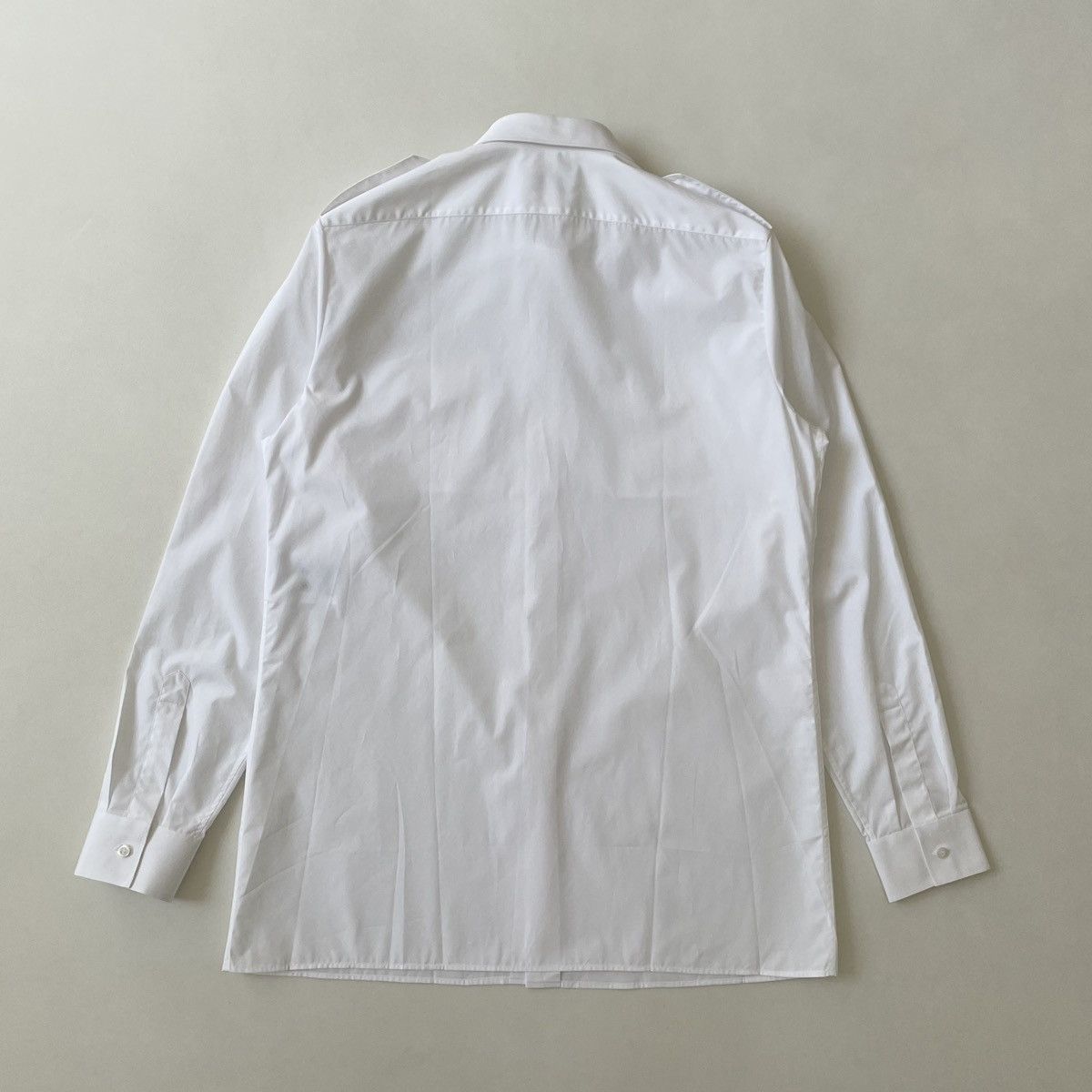 Prada S/S 24 White Cotton Officer Utility Shirt Size US L / EU 52-54 / 3 - 12 Thumbnail