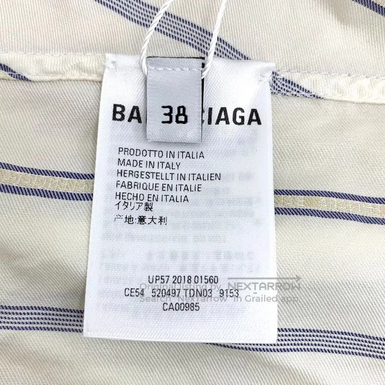Balenciaga Balenciaga White Stripe Silk Bow Shirt. Size US S / EU 44-46 / 1 - 6 Thumbnail