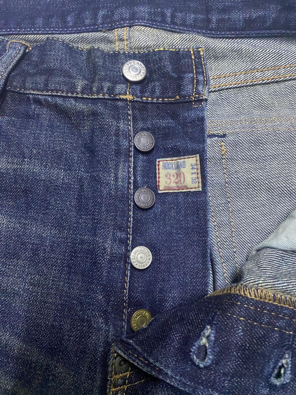 RRL Ralph Lauren Polo Raph Lauren RockLand 320 Flare Bootcut Distressed Jeans Size US 36 / EU 52 - 11 Thumbnail