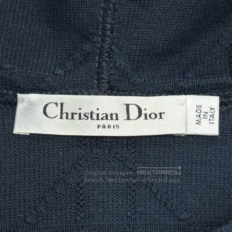 Dior Dior Dark blue plaid classic logo towel material hooded sw Size S / US 4 / IT 40 - 5 Thumbnail