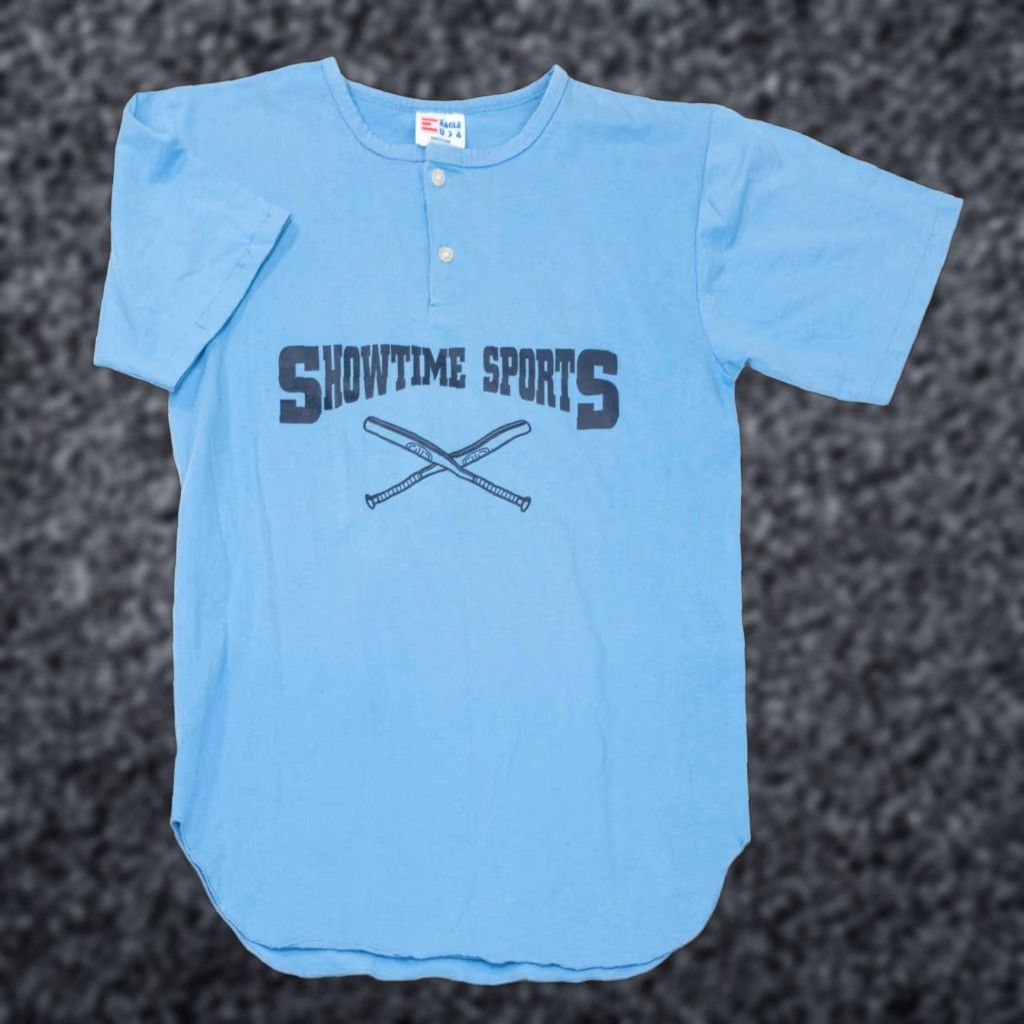 Vintage VINTAGE Eagle USA Baseball Raglan T-Shirt Men M Blue 20x29 1980s Sports Shirt Economy Regular Mens Size US M / EU 48-50 / 2 - 1 Thumbnail