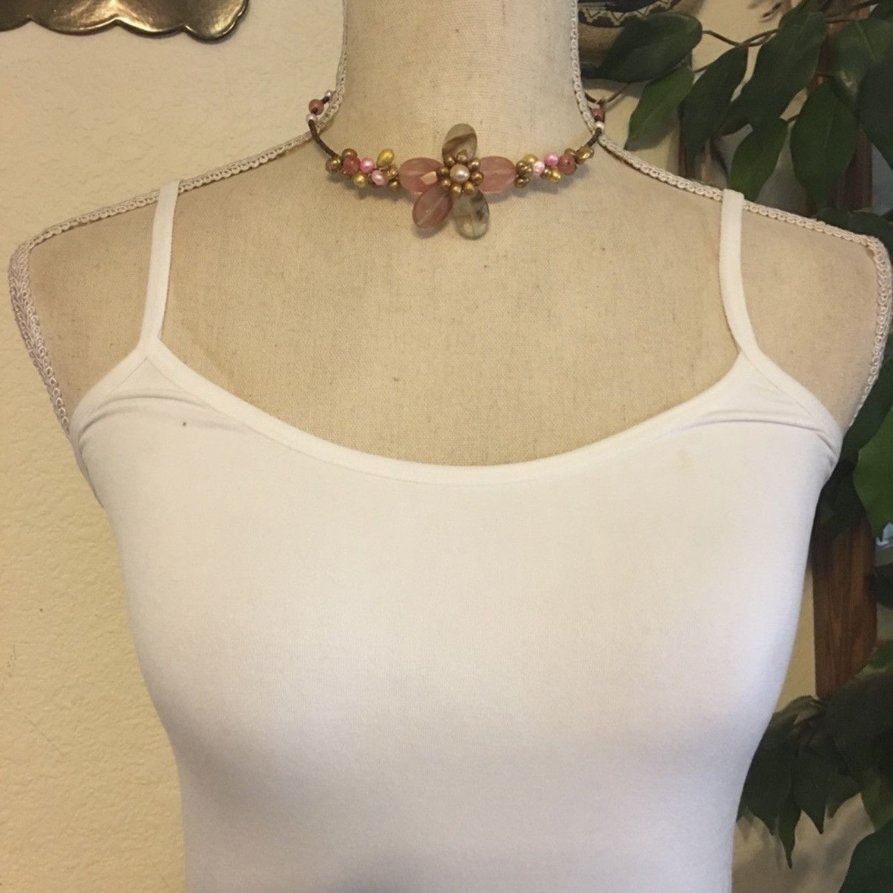 Handmade Handcrafted elegant cherry quartz genuine pearl necklace Size ONE SIZE - 3 Thumbnail