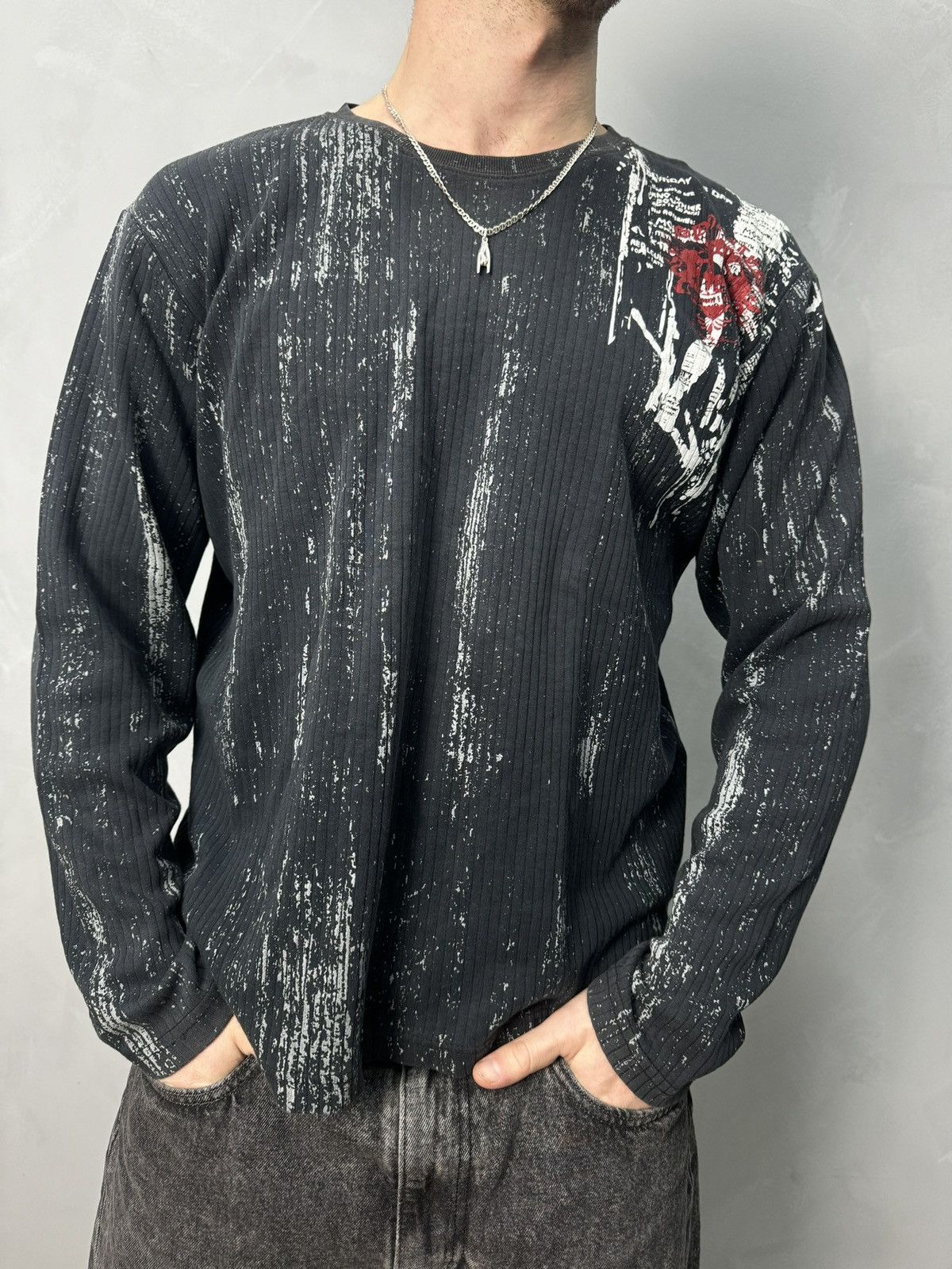 Guess Vintage Y2K AFFLICTION STYLE LONGSLEEVE AVANT-GARDE Size US M / EU 48-50 / 2 - 1 Thumbnail