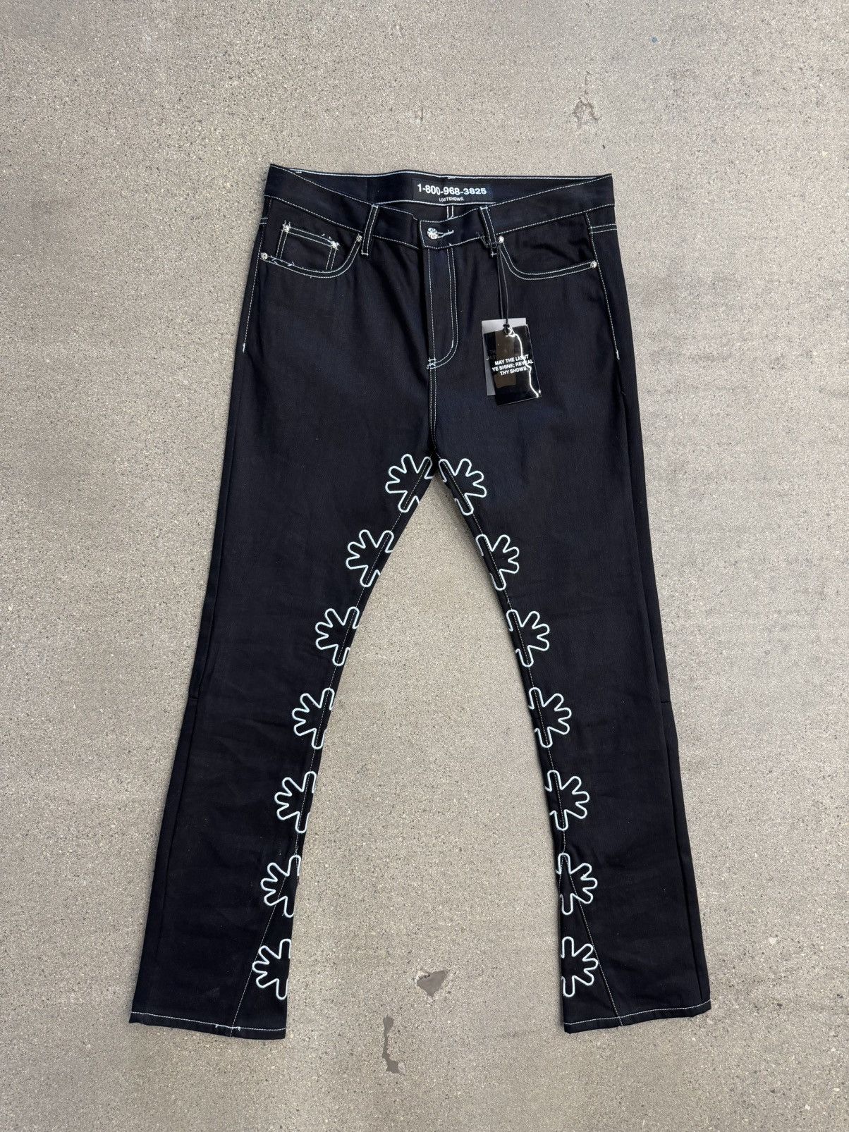 LOSTSHDWS Lost Shadows Outline Denim Sun Logo Pant | Grailed