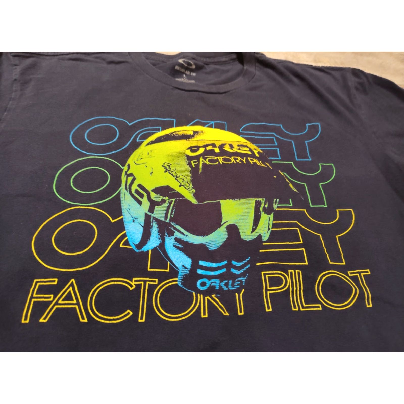 Oakley VINTAGE Oakley T-Shirt Men Large Black Factory Pilot Graphic Print Summer Spring Fall Size US L / EU 52-54 / 3 - 3 Thumbnail