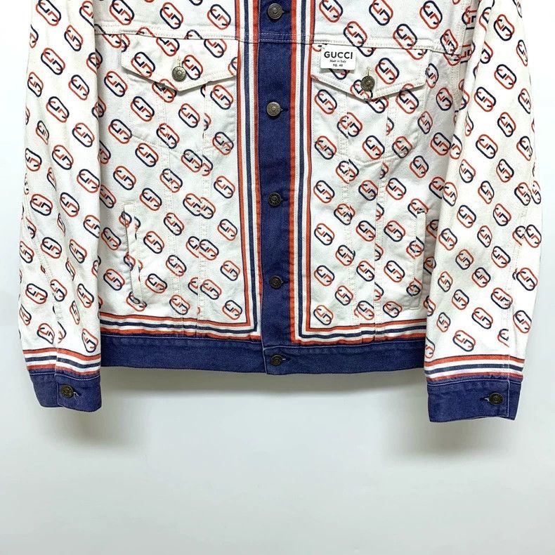 Gucci Gucci Locked double G full-print denim jacket 2503-Nextarro Size US M / EU 48-50 / 2 - 6 Thumbnail